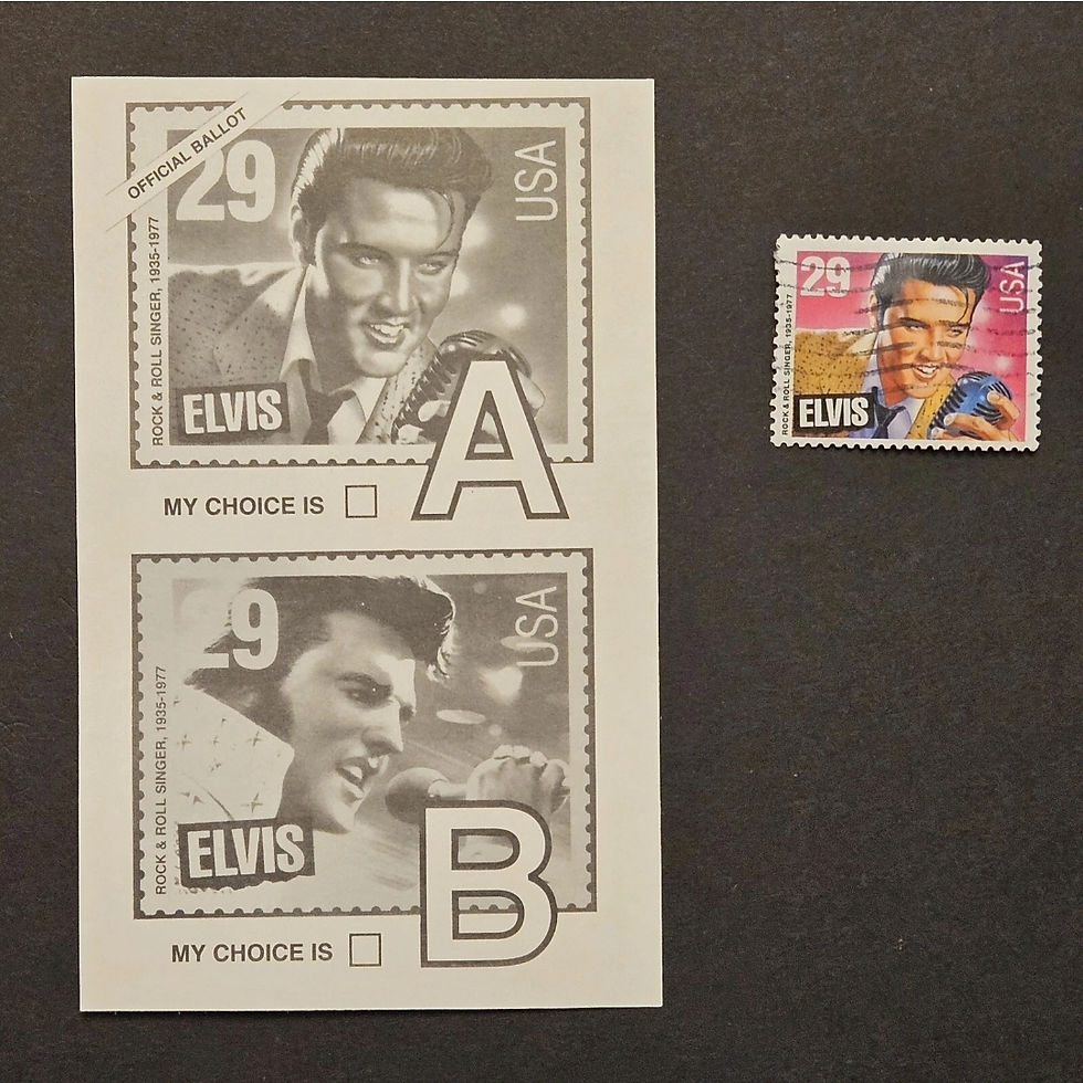 Thumbnail: 1993 Elvis Presley USPS Stamp and Stamp Ballot Lot