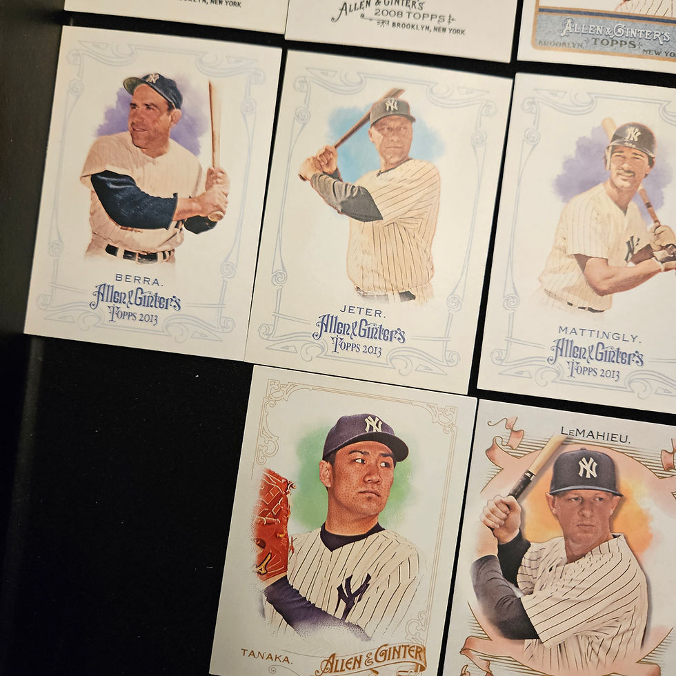 Thumbnail: Baseball Card Team Lot (10 Cards) - New York Yankees Allen & Ginter Ruth Rivera