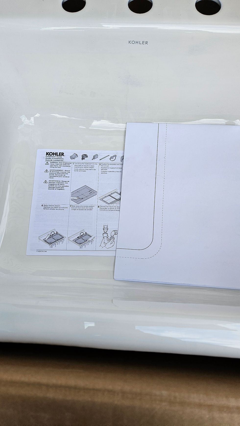 Thumbnail: Kohler Mayfield Enamaled Cast Iron 4 Hole Kitchen Sink Brand New (Open Box)