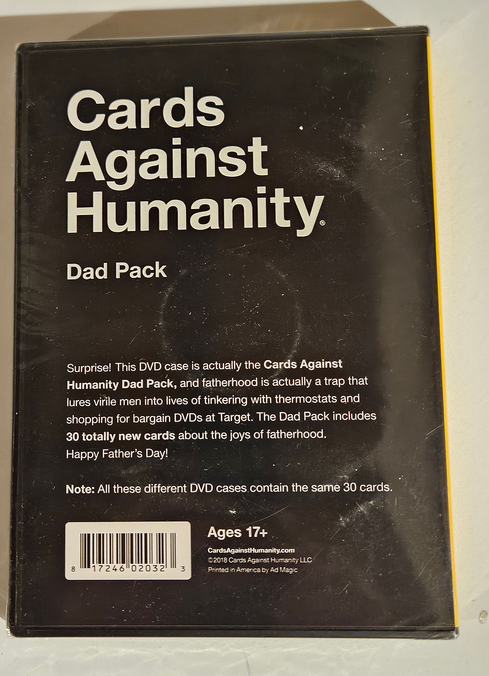 Thumbnail: Cards Against Humanity Dad Pack DVD - Sniper Dad 30 Card Expansion New Sealed