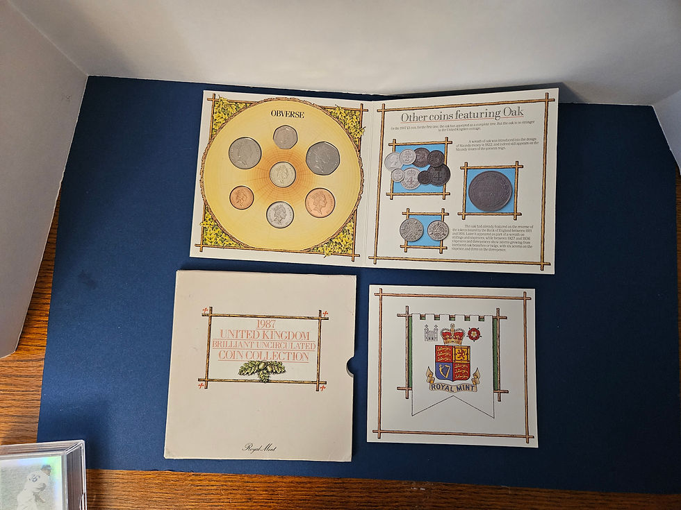 Thumbnail: 1987 United Kingdom Brilliant Uncirculated Coin Set 7 Coin Royal Mint Proof Set