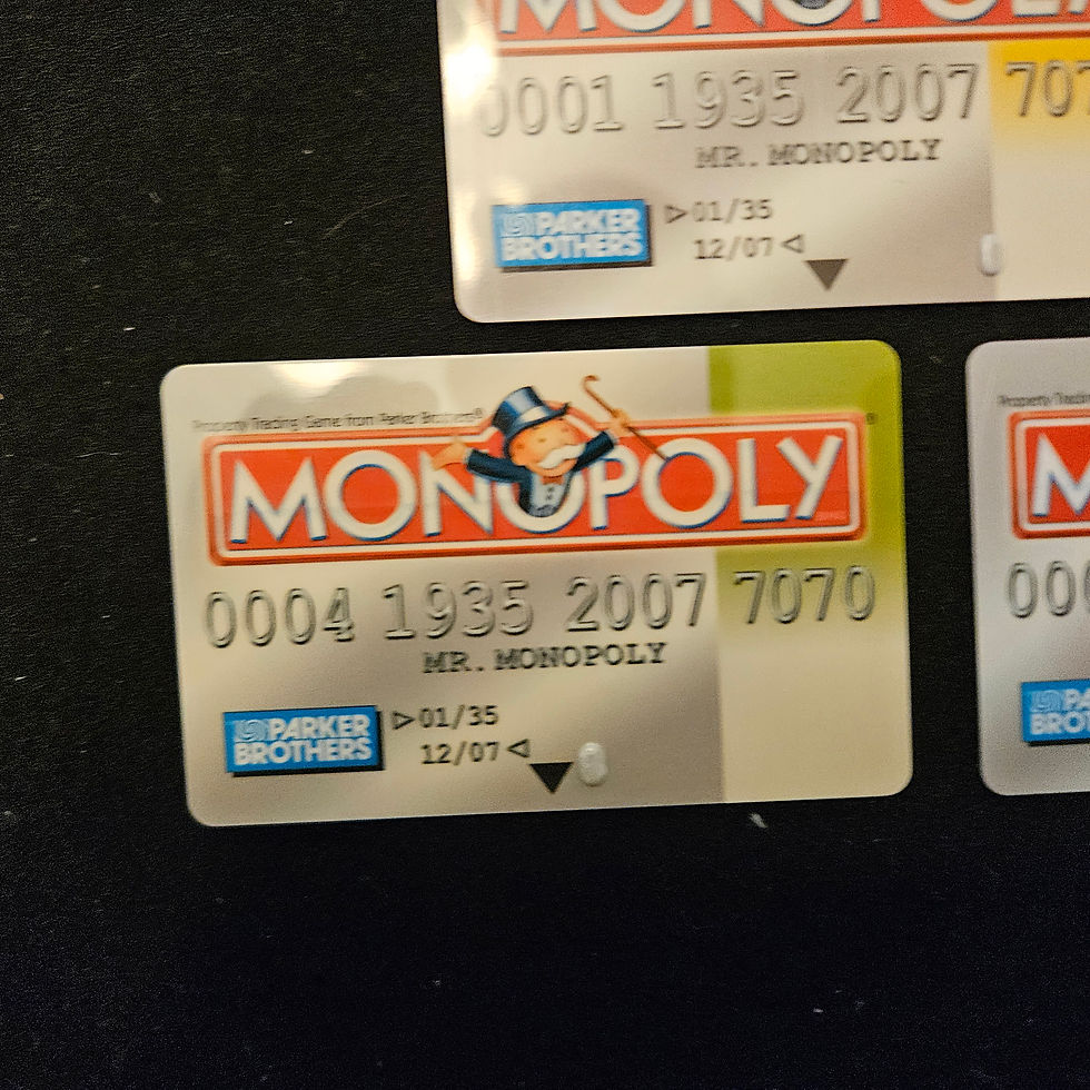 Thumbnail: Monopoly Replacement Pieces - Credit Cards (12/07 Variation)