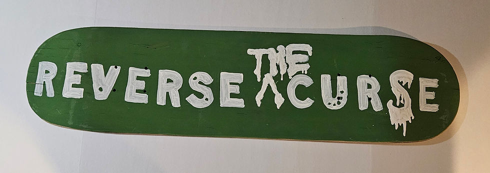 Thumbnail: Hand Painted Skateboard "Reverse the Curse" 2004 Boston Red Sox Storrow Drive