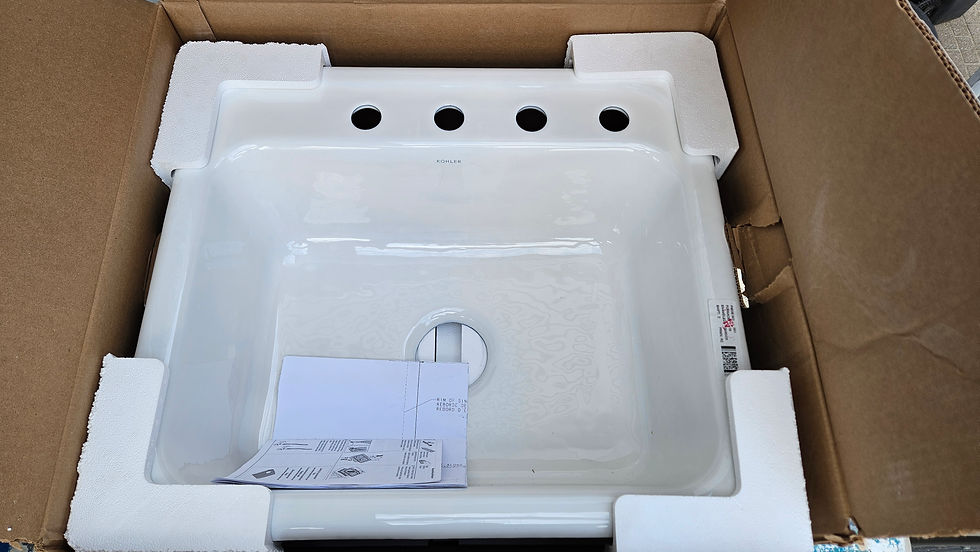 Thumbnail: Kohler Mayfield Enamaled Cast Iron 4 Hole Kitchen Sink Brand New (Open Box)
