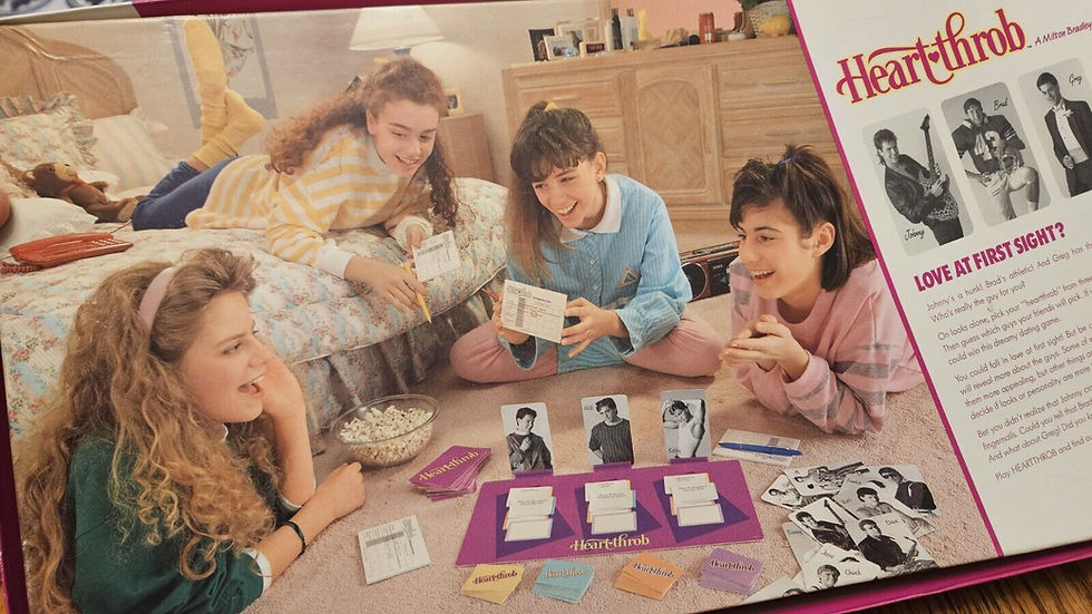 Thumbnail: Vintage 1988 Heart-Throb Board Game Dream Date Milton Bradley USA