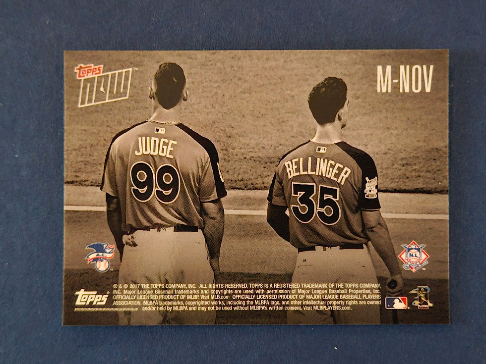 Thumbnail: 2017 Topps Now #M-Nov Card of the Month November - Aaron Judge Cody Bellinger RC