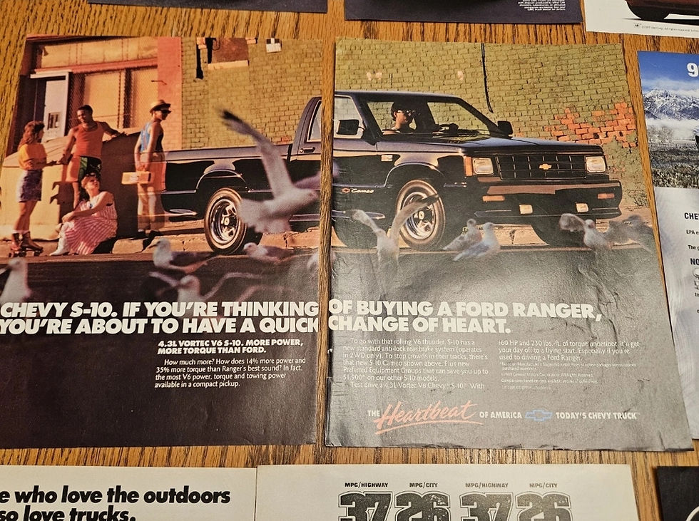 Thumbnail: 50+ Car And Truck Print Ads 1970s-Now GM GMC Chevy Buick Cadillac Chevrolet