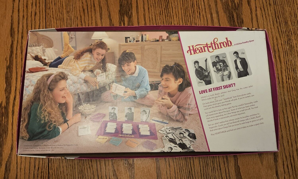 Thumbnail: Vintage 1988 Heart-Throb Board Game Dream Date Milton Bradley USA