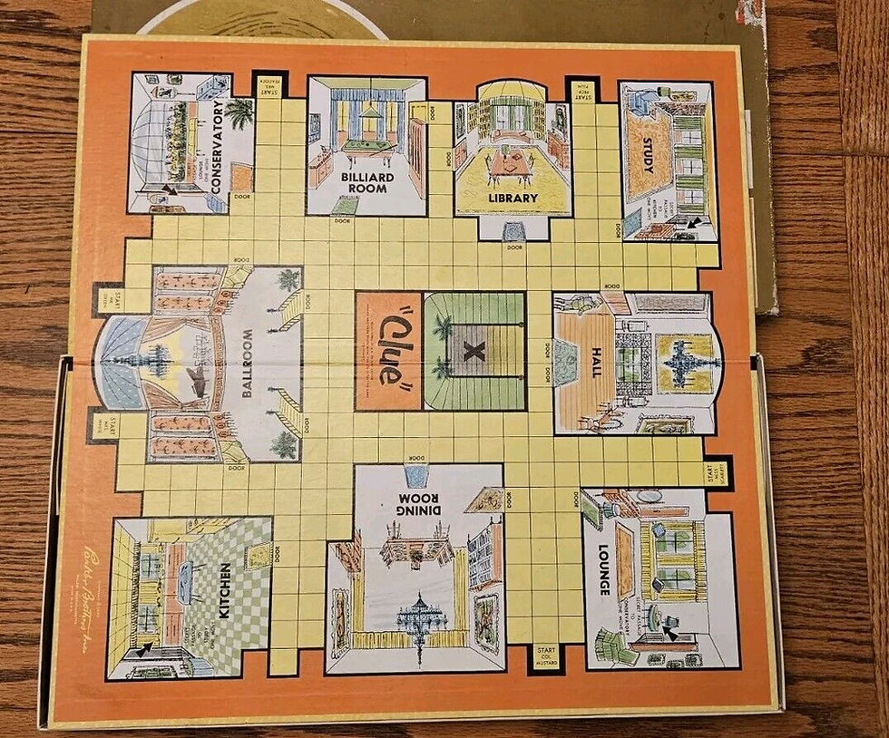 Thumbnail: 1963 Vintage Clue Board Game By Parker Brothers - 100% Complete! Rare!