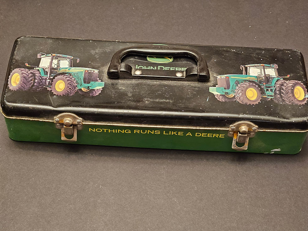 Thumbnail: Used John Deere Green Metal Box Storage Container