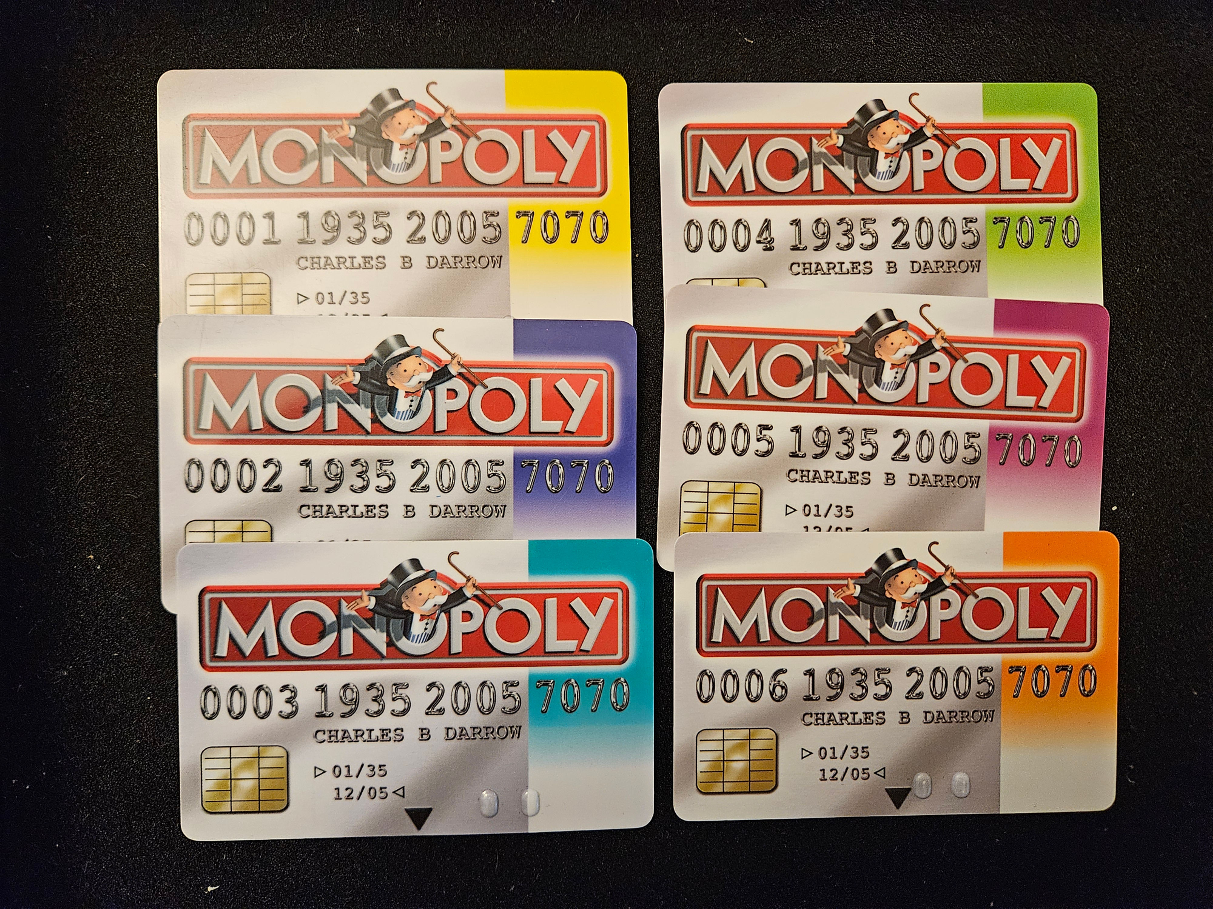 Monopoly Replacement Pieces - Credit Cards (12/05 Variation)