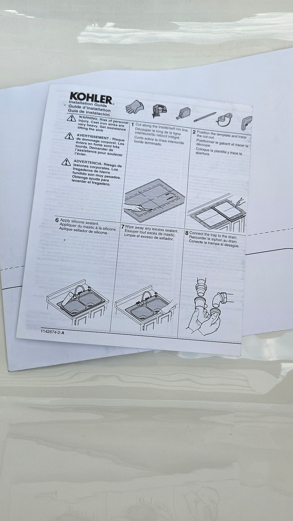 Thumbnail: Kohler Mayfield Enamaled Cast Iron 4 Hole Kitchen Sink Brand New (Open Box)