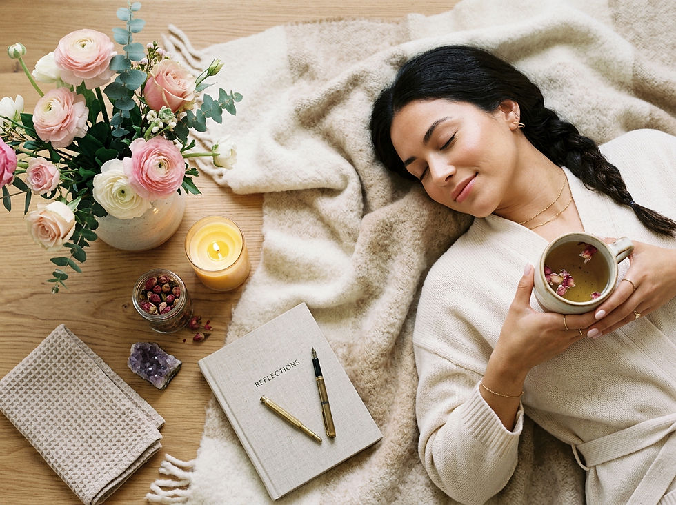 girl relaxing after a massage