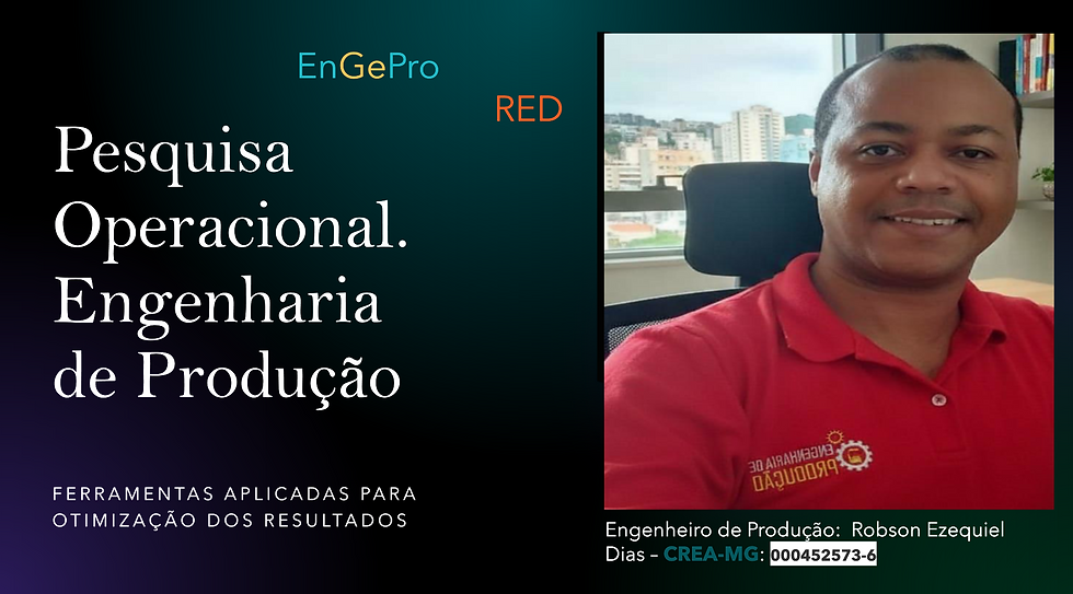 Pesquisa Operacional na visão do Engenheiro de Produção.