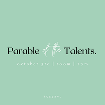 Parable of the Talents Sharing Announcement