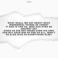 Romans 8:31-32 Bible Memory Verse