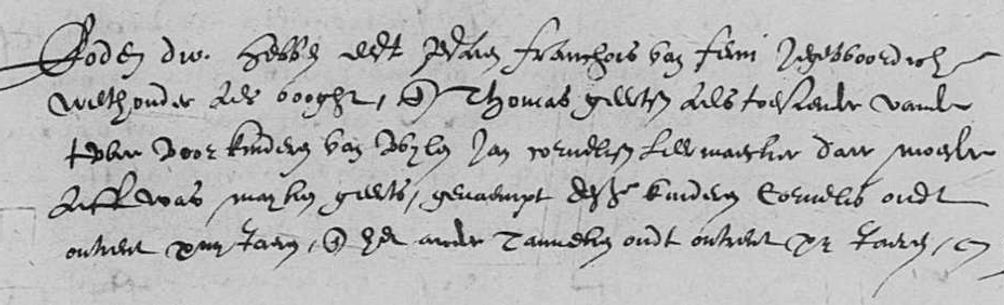 Acte notarié de François van Fernij