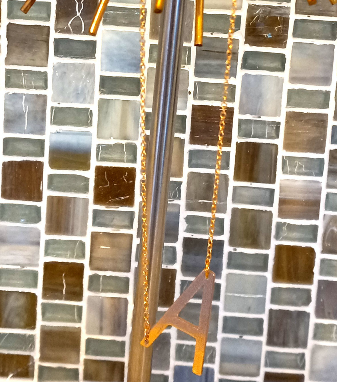 "A" Letter Pendant Necklace 