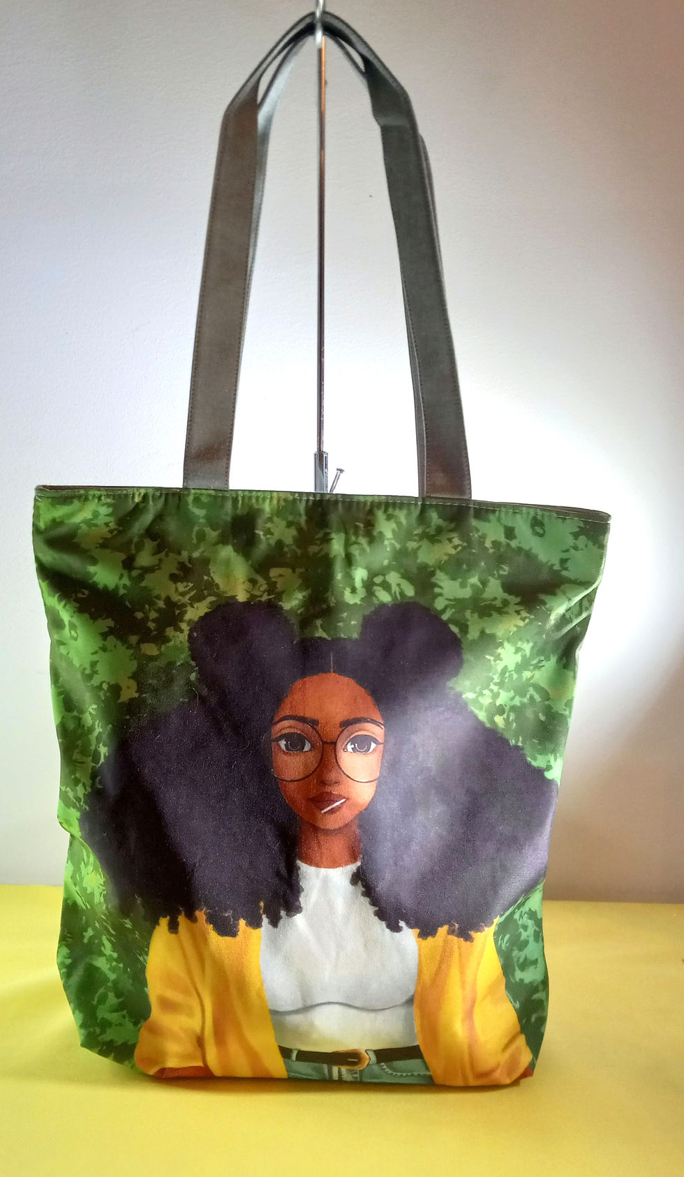 Thumbnail: Pink Afro Shopping Tote