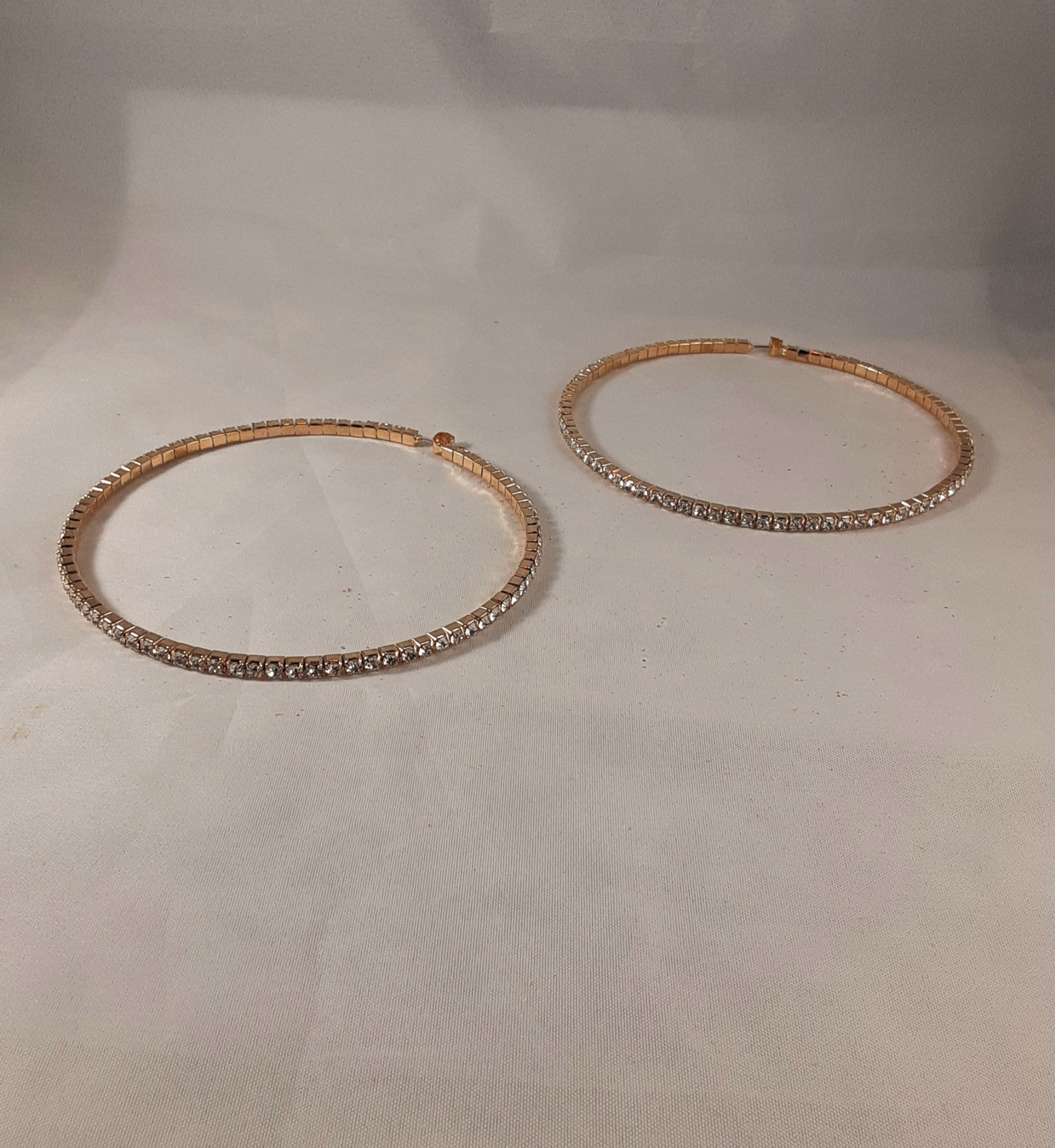 Gold Studded 4" Hoops