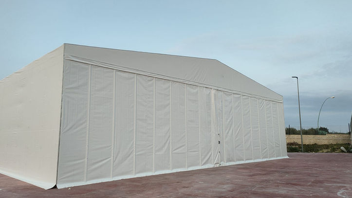 ERG Innovative Solutions PVC Mobile Building προκατ κτίριο προκατασκευασμένο κινητό κτίριο, βιομηχανικο, κινητή αποθήκη με PVC μουσαμά kinita ktiria kinito ktirio kinites apothikes