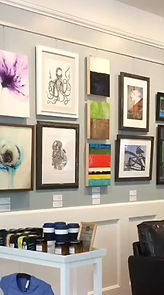 The gallery wall at Highline Coffee Art Space.