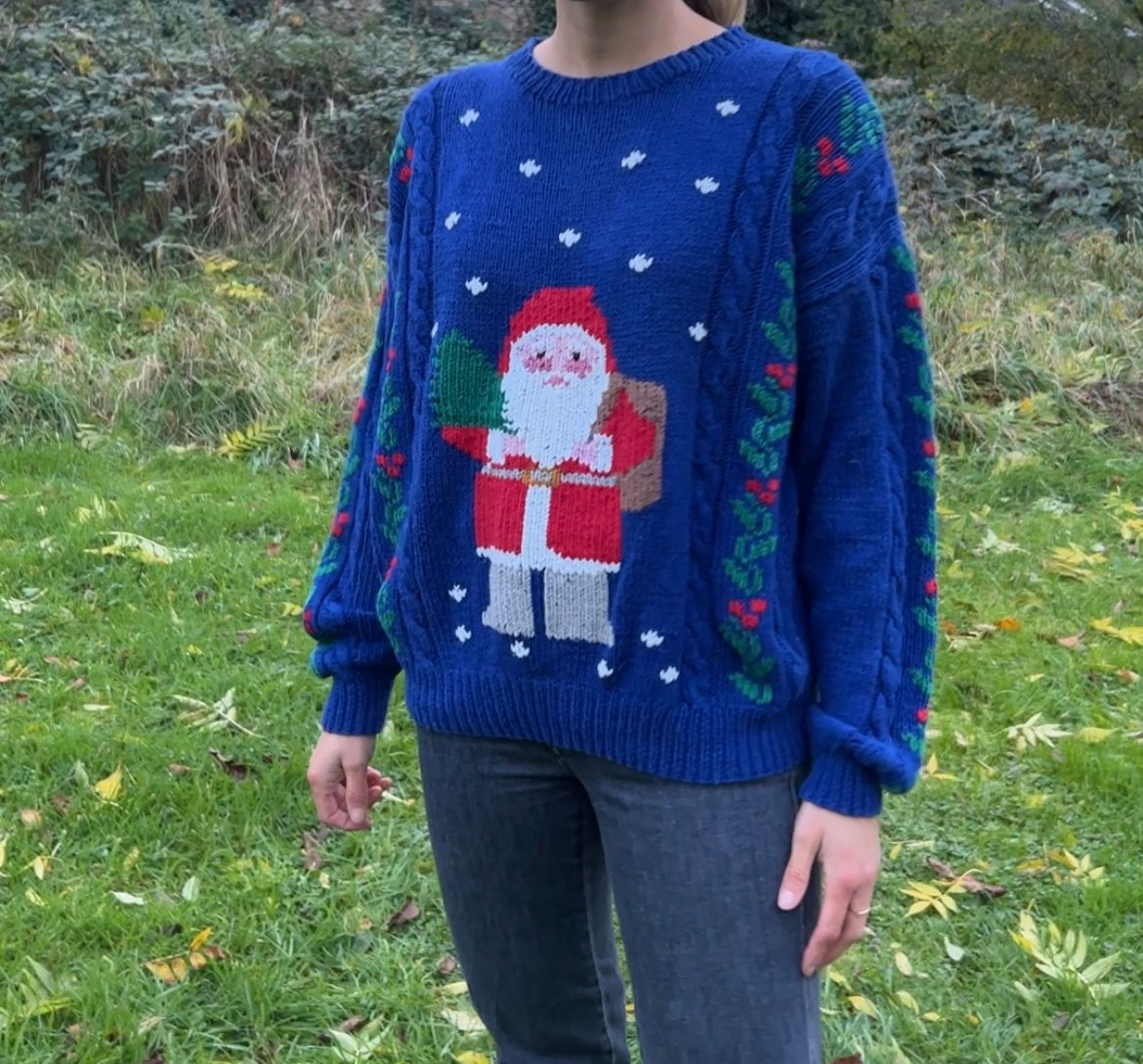 VINTAGE - Weihnachtspullover in Gr. M