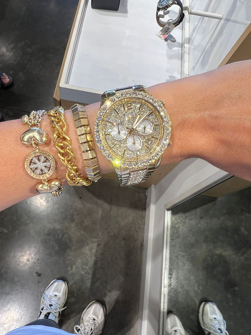 Michael Kors Gold Full stone Refurbished Almost Perfect