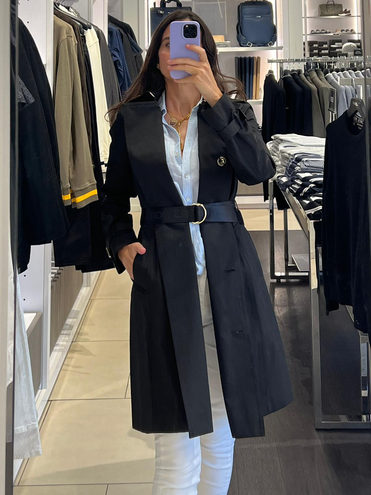 Gabardina Michael Kors negro Mujer