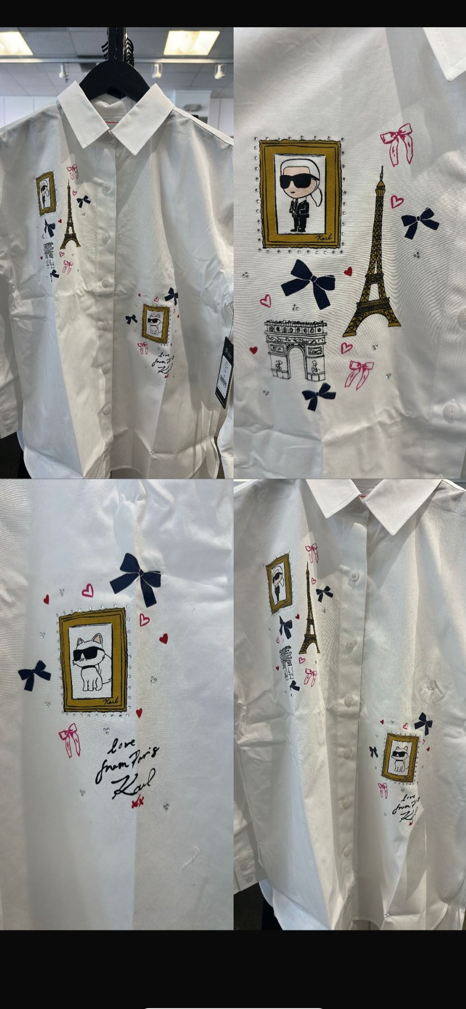 Miniatura: Karl Lagerfeld  Poplin Aplikeli Gomlek