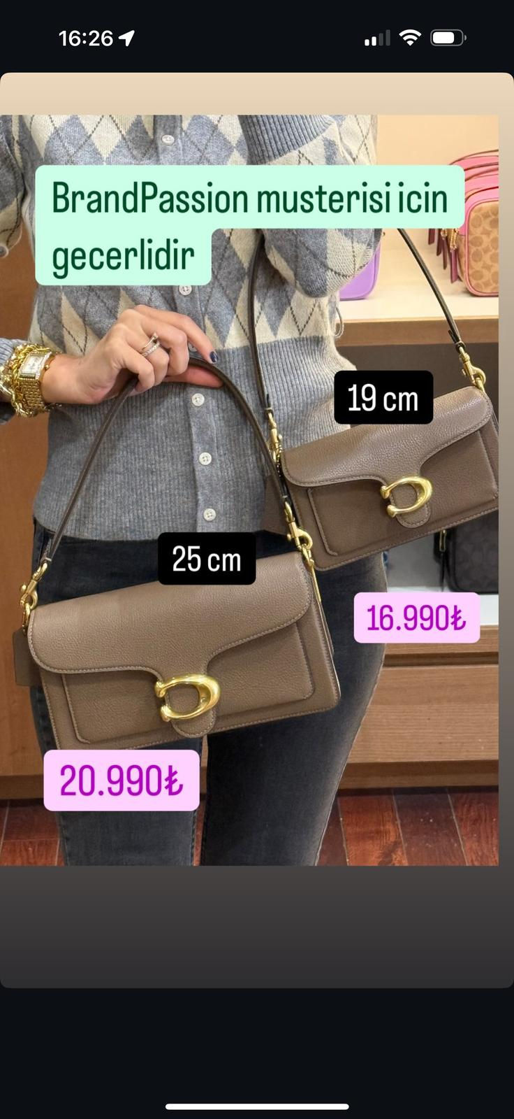 Miniatura: Coach Tabby  Shoulder Bag Vizon Küçük