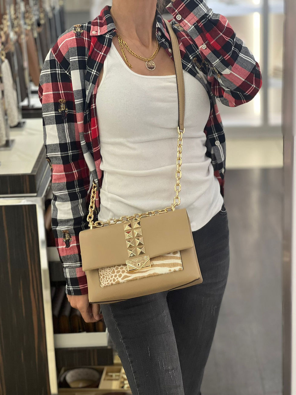 Küçük resim: Michael Kors Cece Nude Kadın çanta