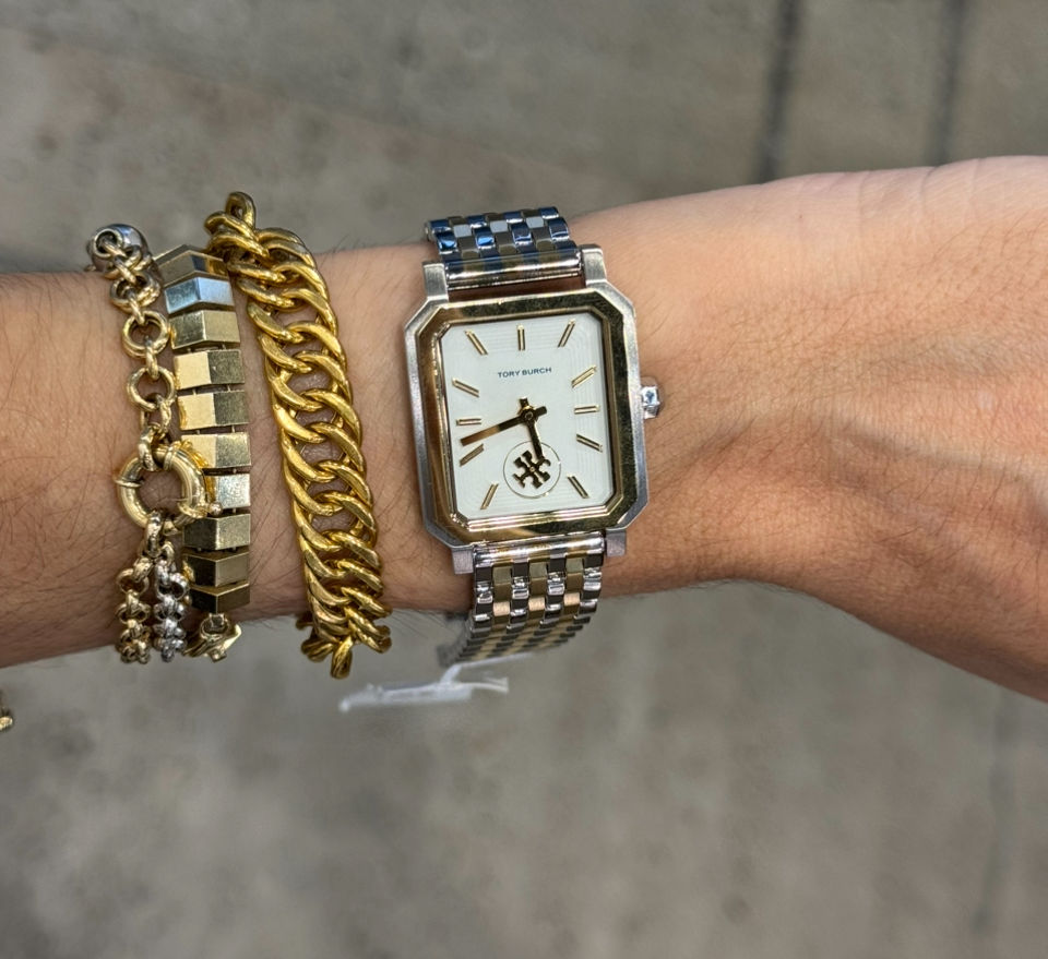 Miniatura: Reloj Tory Burch Robinson dorado y plateado