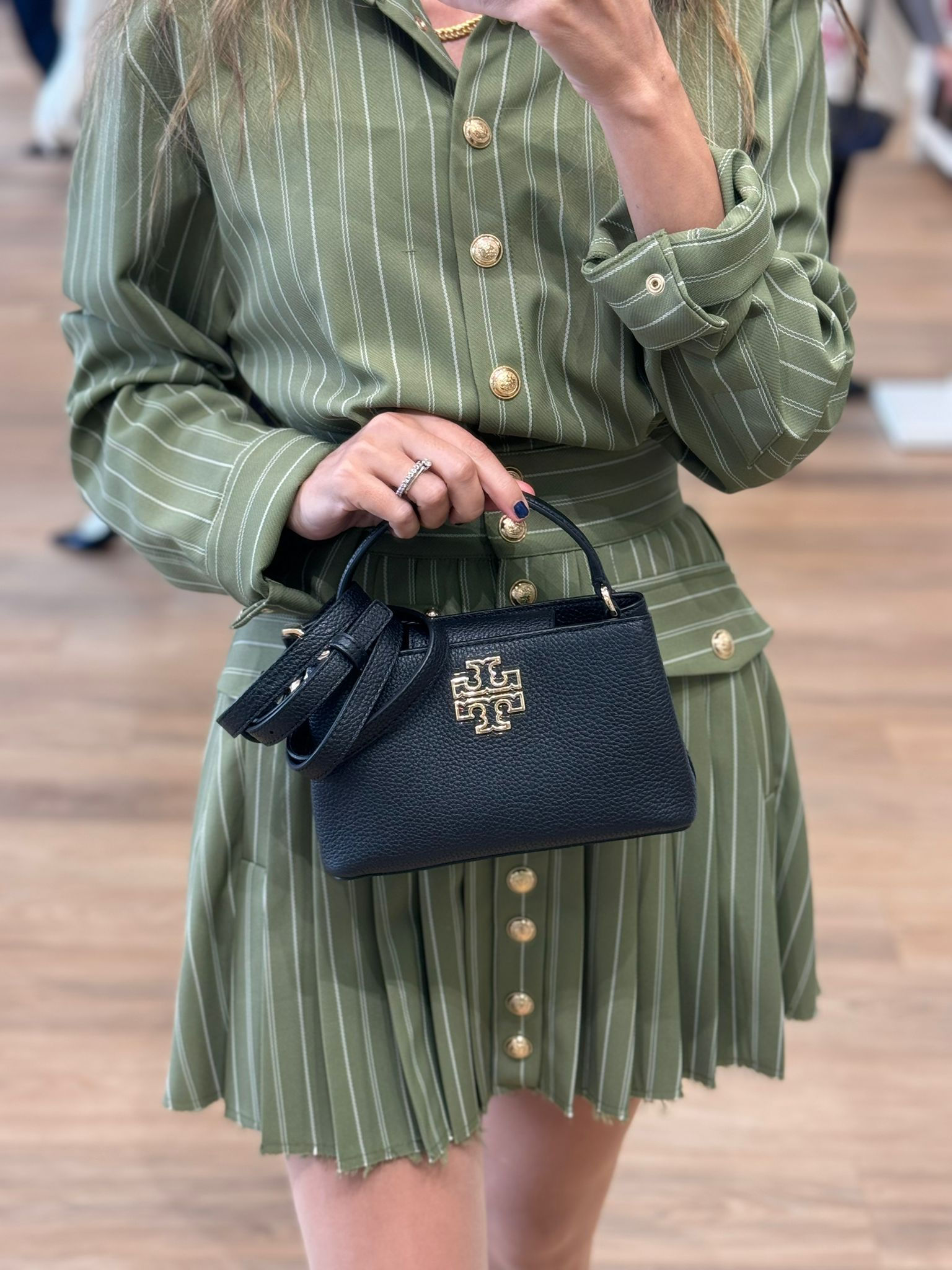 Bolso Mujer Tory Burch Britten Asa Superior Negro