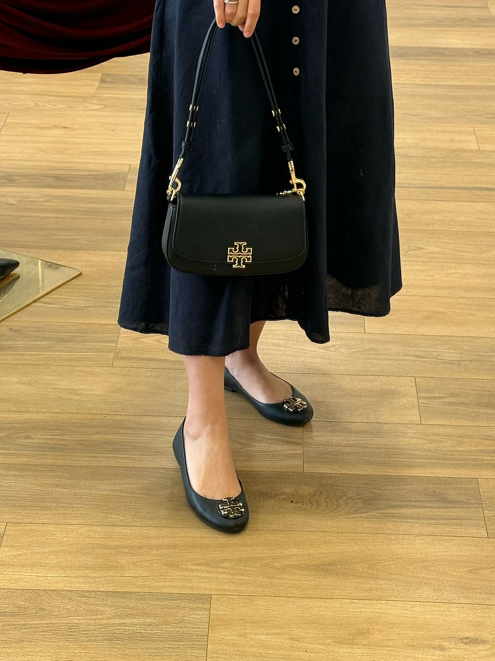 Miniatura: Tory Burch Britten Doble Correa Negro