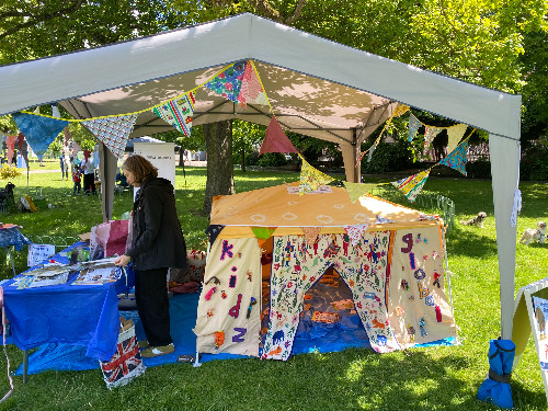 Incredible Edible Reading at the Big Lunch 2024 as part of the Reading Climate Festival - showing the community how to grow their own food
