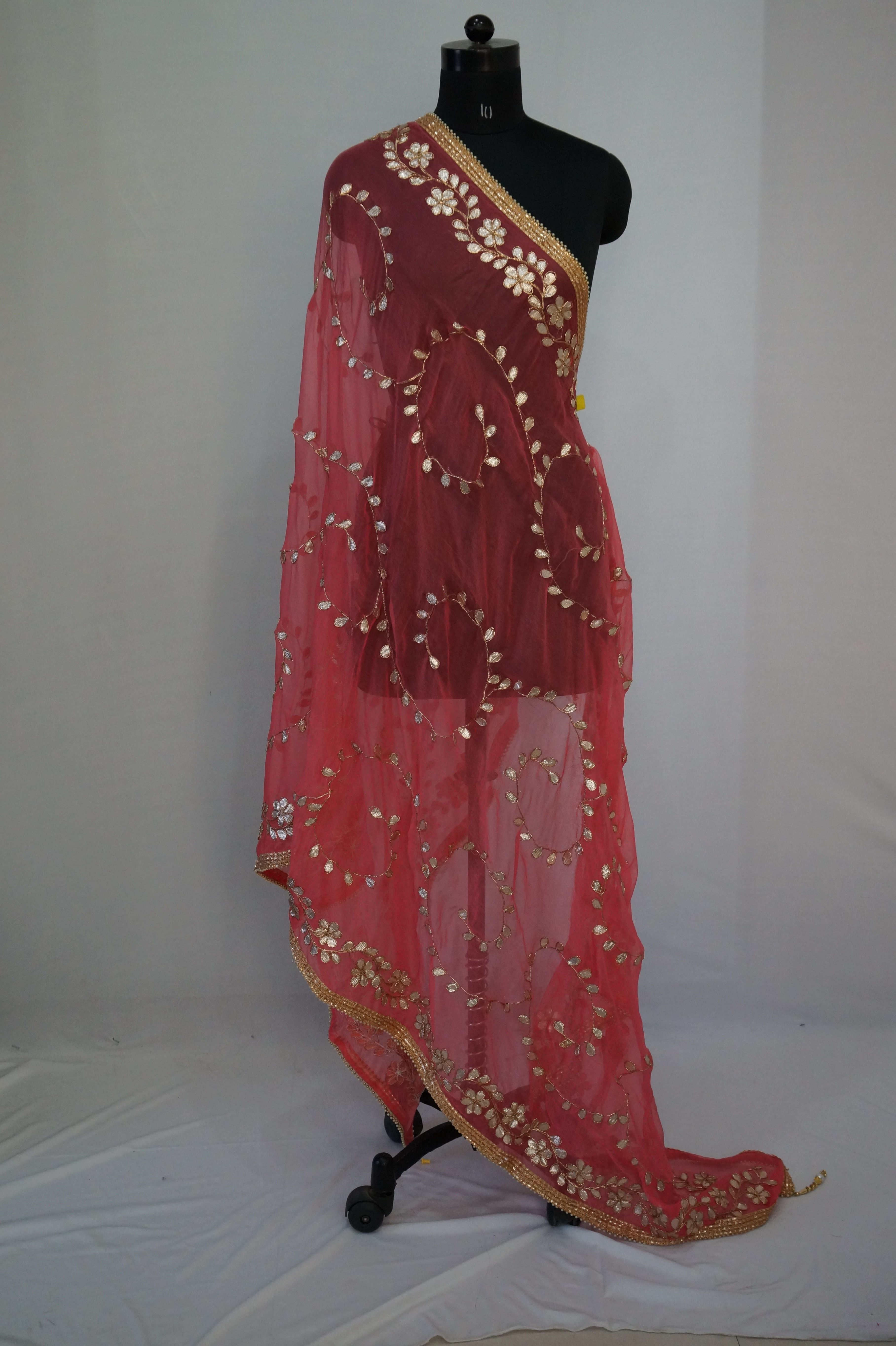 Light Pink Gota Jaal Dupatta