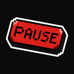 3d stop sign pause copy