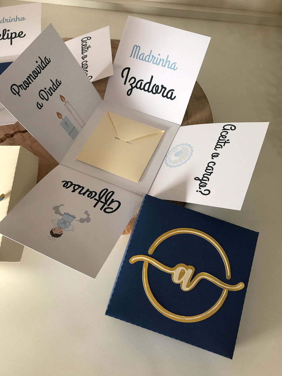 Miniatura: Caixa convite para os padrinho
