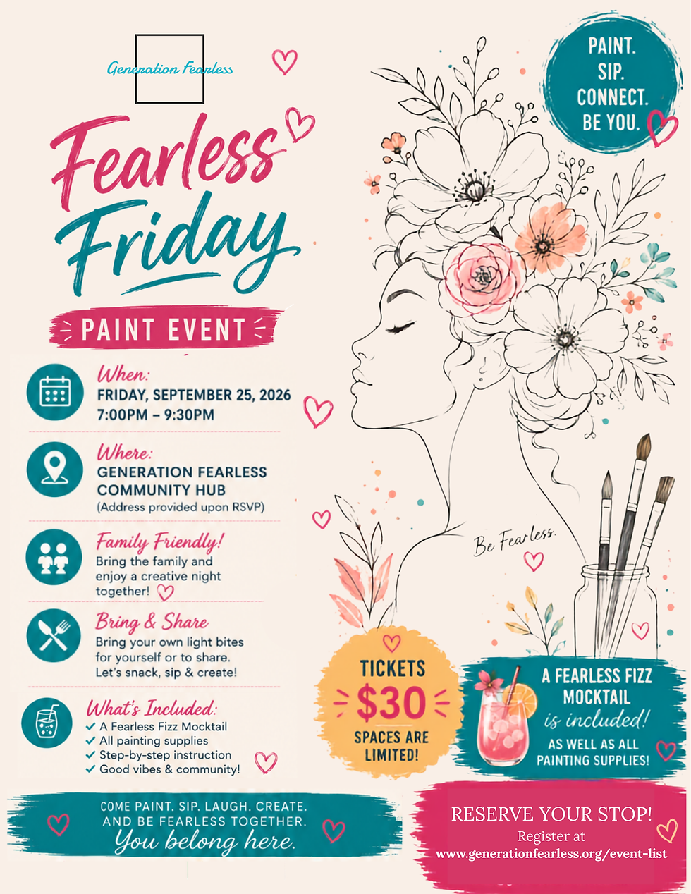 Fearless Friday: Paint. Sip. Connect. Be You.