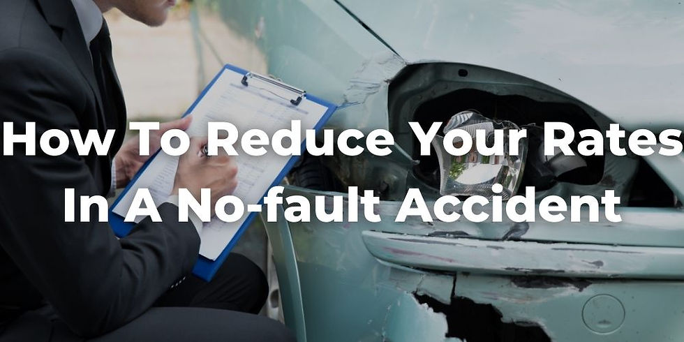 How you can reduce your rates if you’re in a no-fault accident