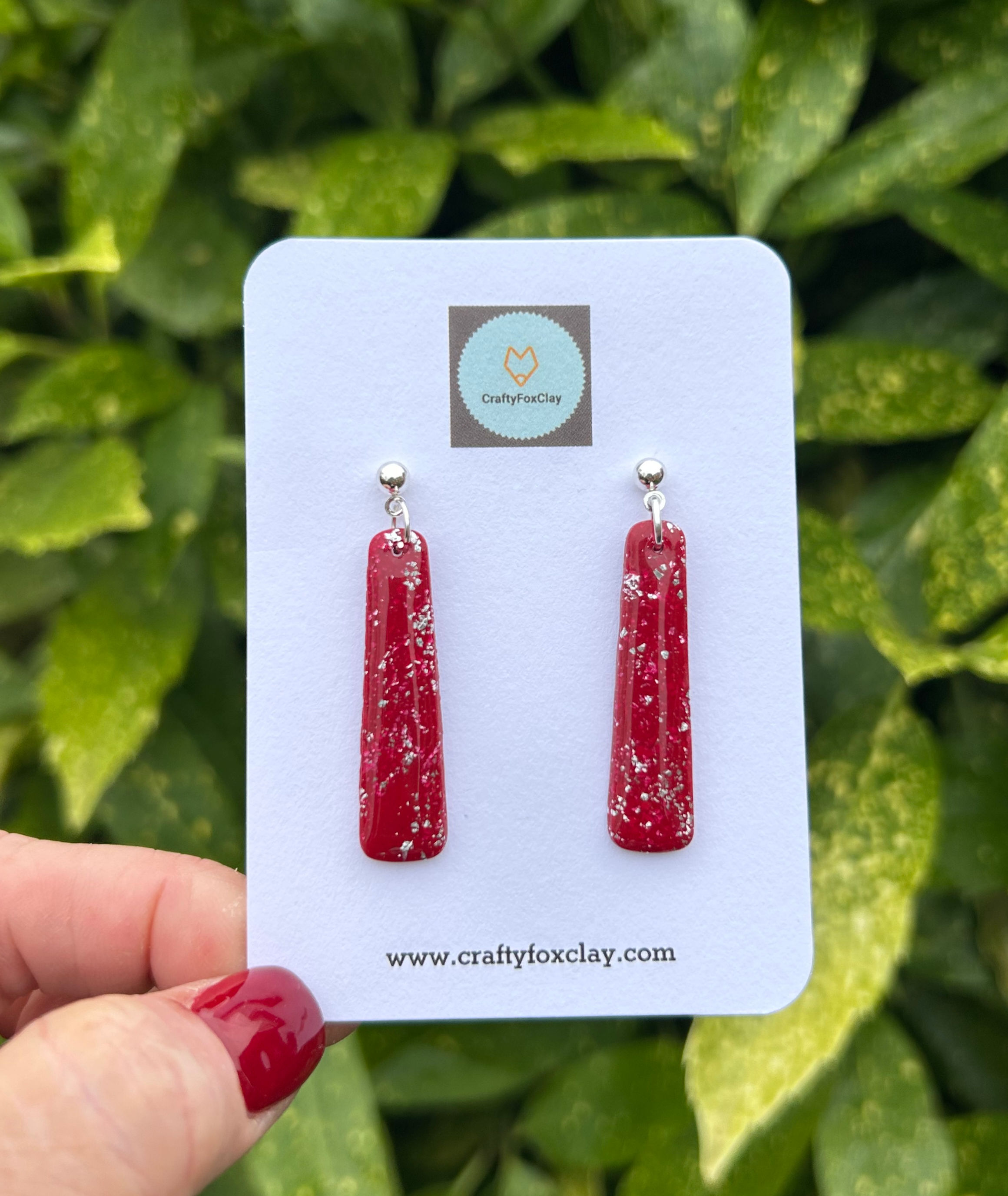 Red Sparkle Long Drop