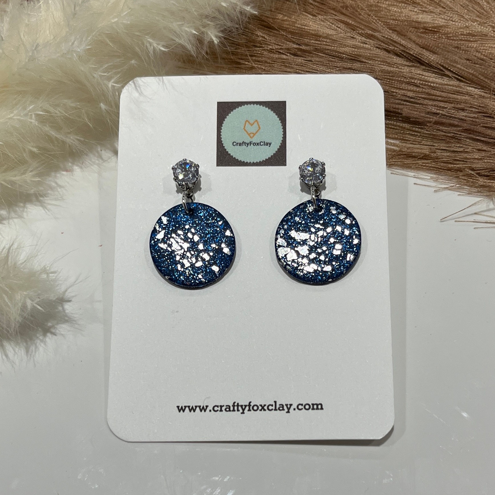 Navy Sparkle Drop
