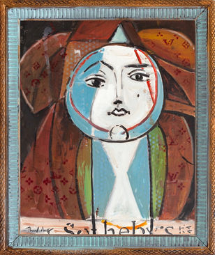 Heiner Meyer, Unikat, Gemälde, Öl auf Leinwand, HOMMAGE AN PICASSO XIX