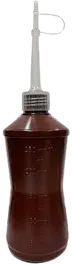 Almotolia Plást. 250ML Âmbar . Bico Reto