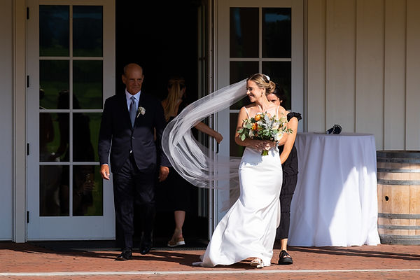 Central Virginia bride pictured with hair and makeup completed by bridal stylist, Vanda Lee.