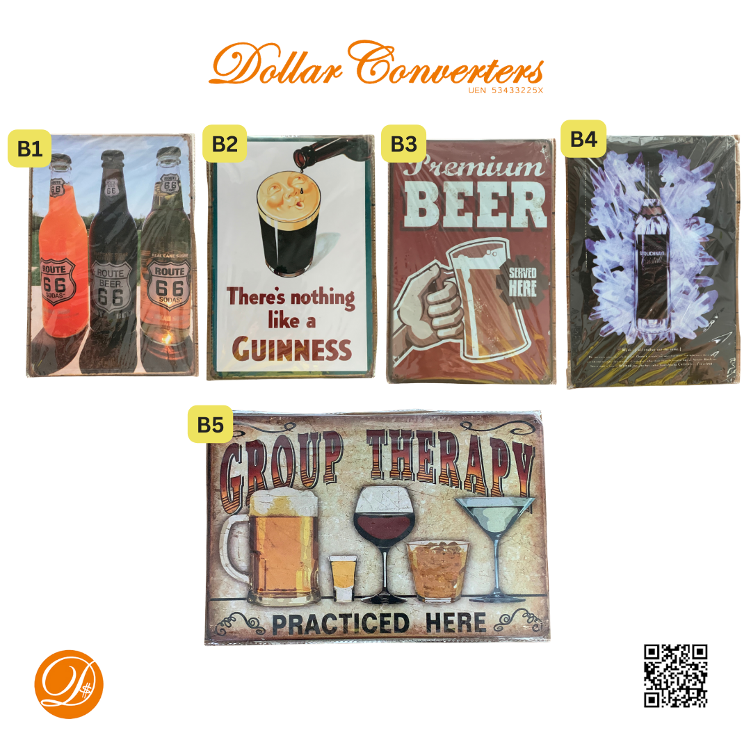 New Tin Sign Art for Cafe & Restaurant Wall Decor Metal Poster BUY 3, GET 1 FREE