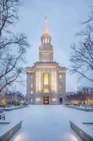 Philadelphia Temple in winter