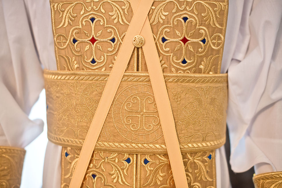 Thumbnail: Gold  full embroidered  vestments priest set russian style