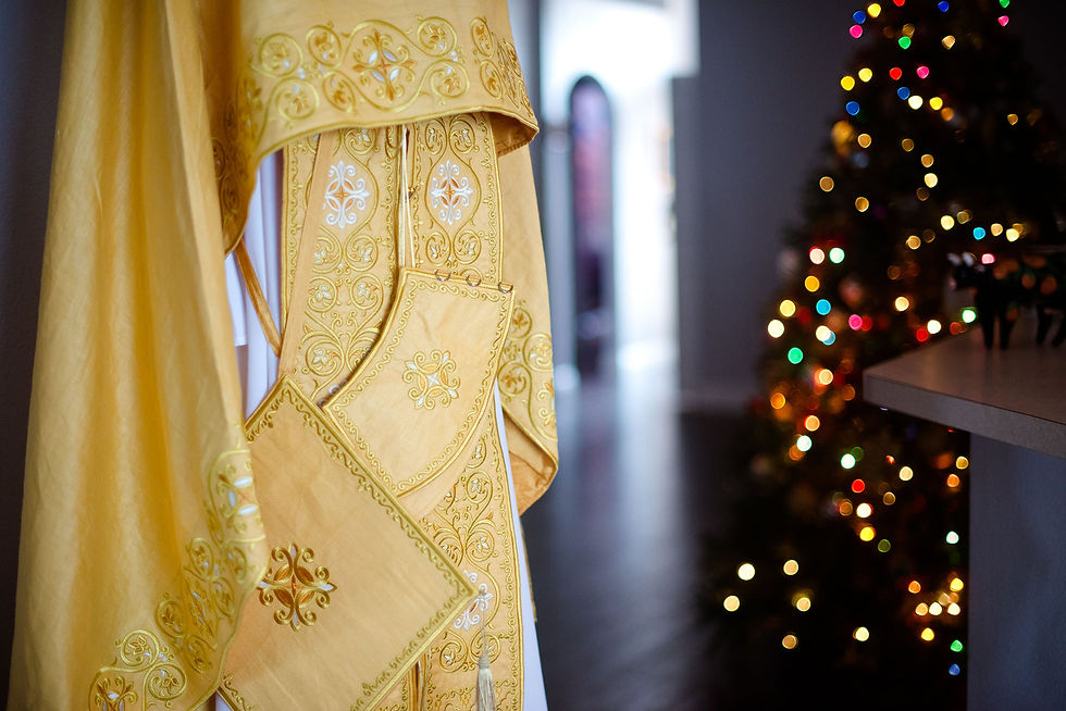 Thumbnail: Orthodox priest vestments set greek style, Gold silk 100% natural